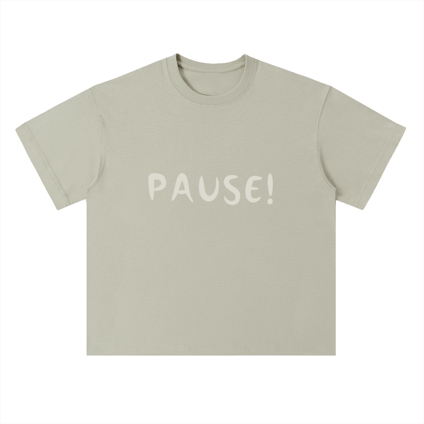 PAUSE ! Heavyweight Drop Shoulder Cotton T-Shirt