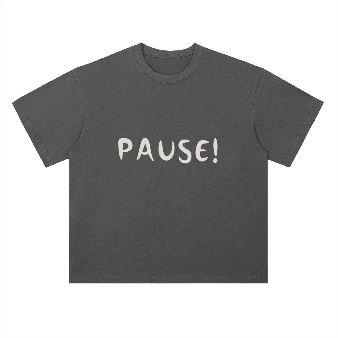 PAUSE ! Heavyweight Drop Shoulder Cotton T-Shirt
