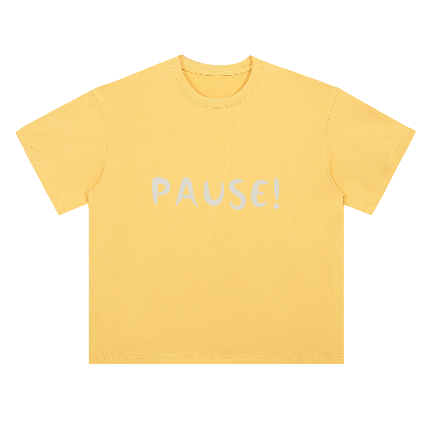 PAUSE ! Heavyweight Drop Shoulder Cotton T-Shirt