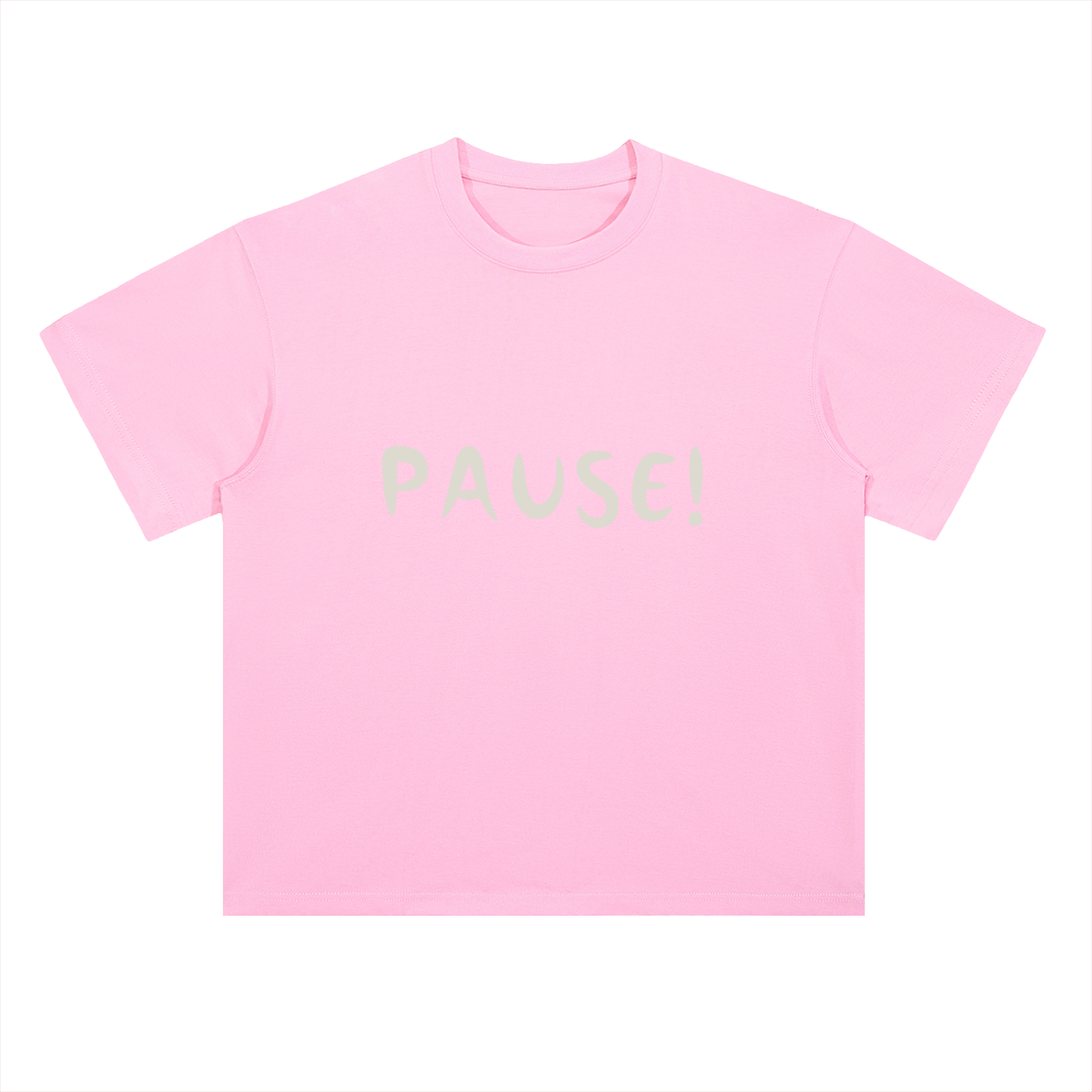 PAUSE ! Heavyweight Drop Shoulder Cotton T-Shirt