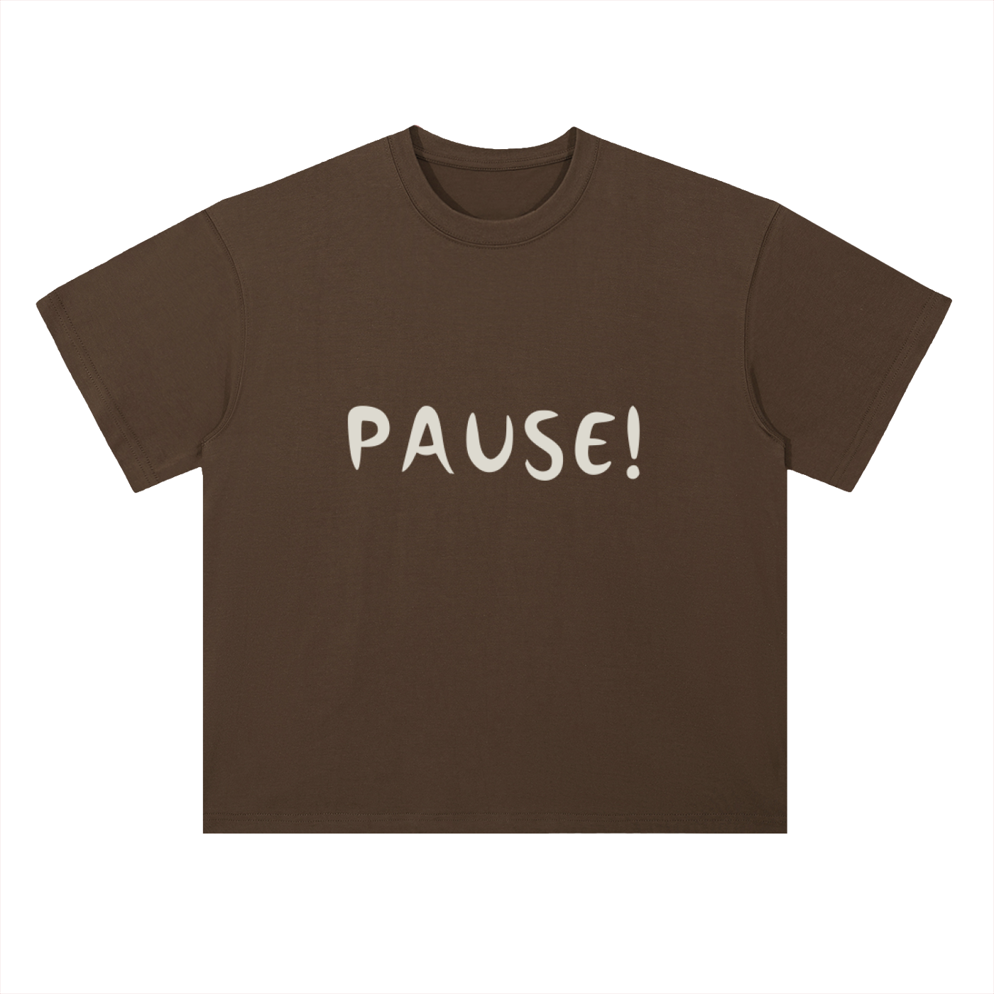 PAUSE ! Heavyweight Drop Shoulder Cotton T-Shirt