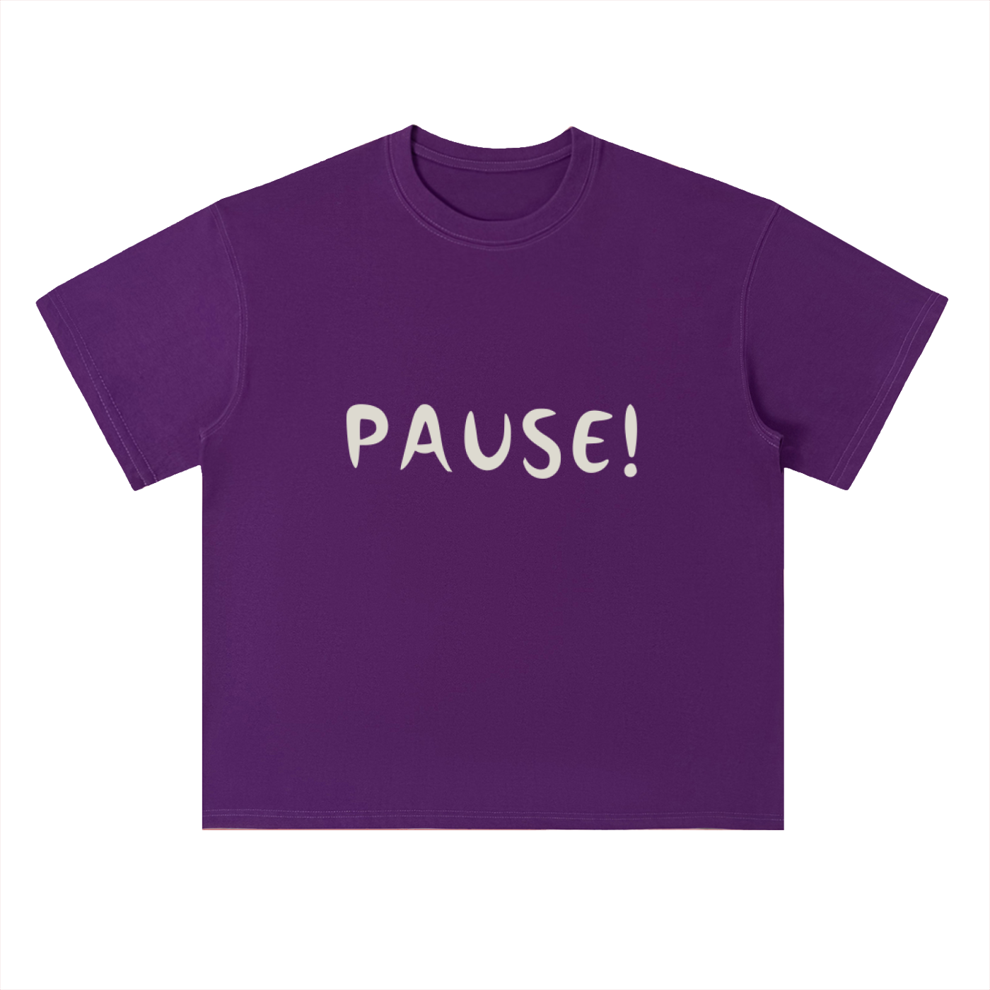 PAUSE ! Heavyweight Drop Shoulder Cotton T-Shirt