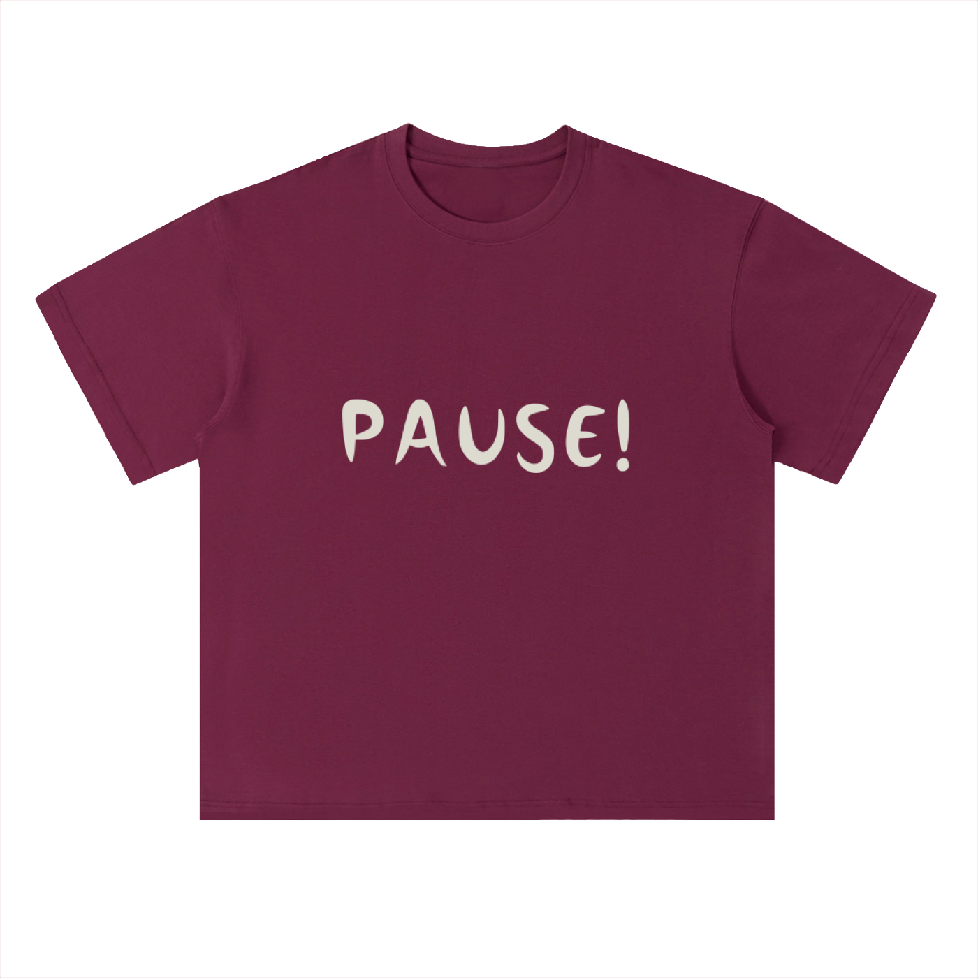 PAUSE ! Heavyweight Drop Shoulder Cotton T-Shirt