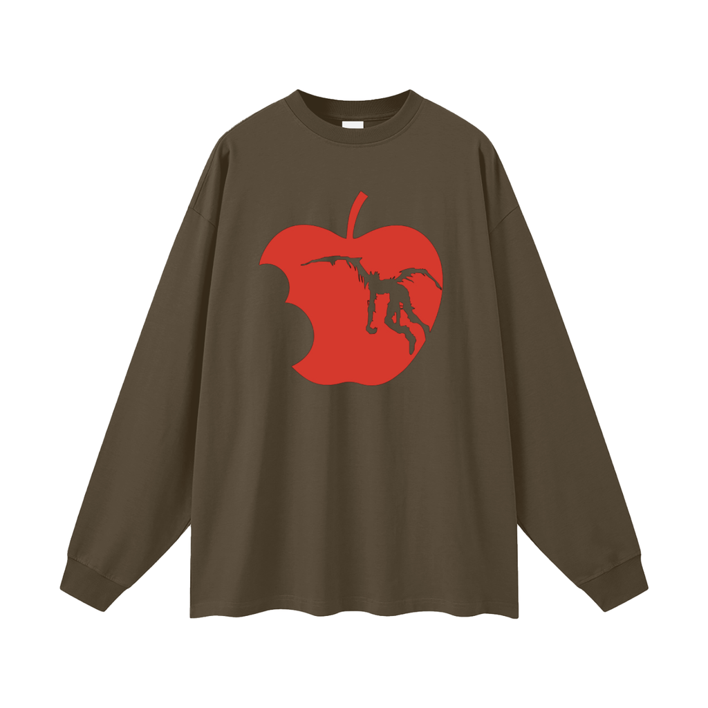Death Note Ryuk Apple Oversized Unisex Long Sleeve T-Shirt
