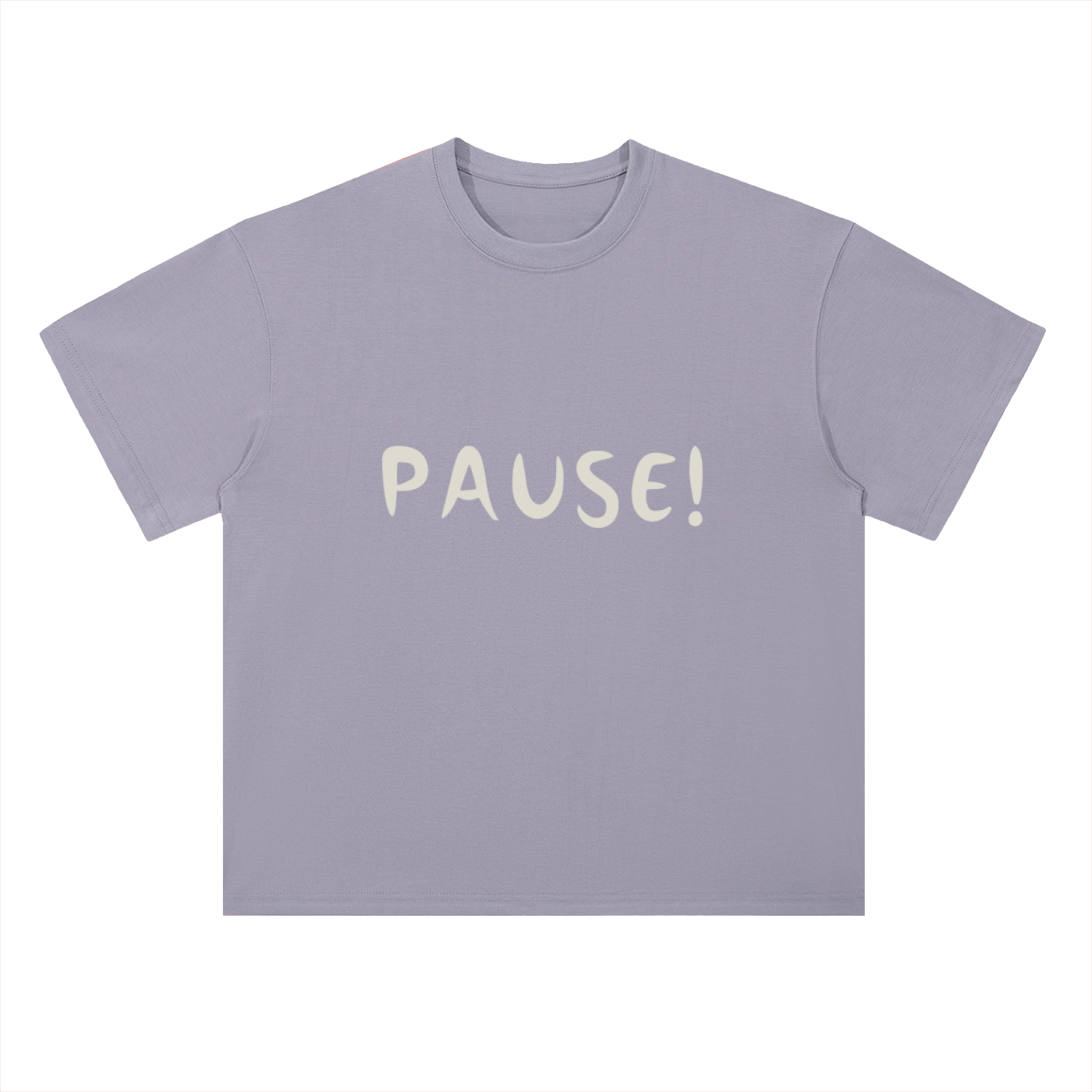 PAUSE ! Heavyweight Drop Shoulder Cotton T-Shirt