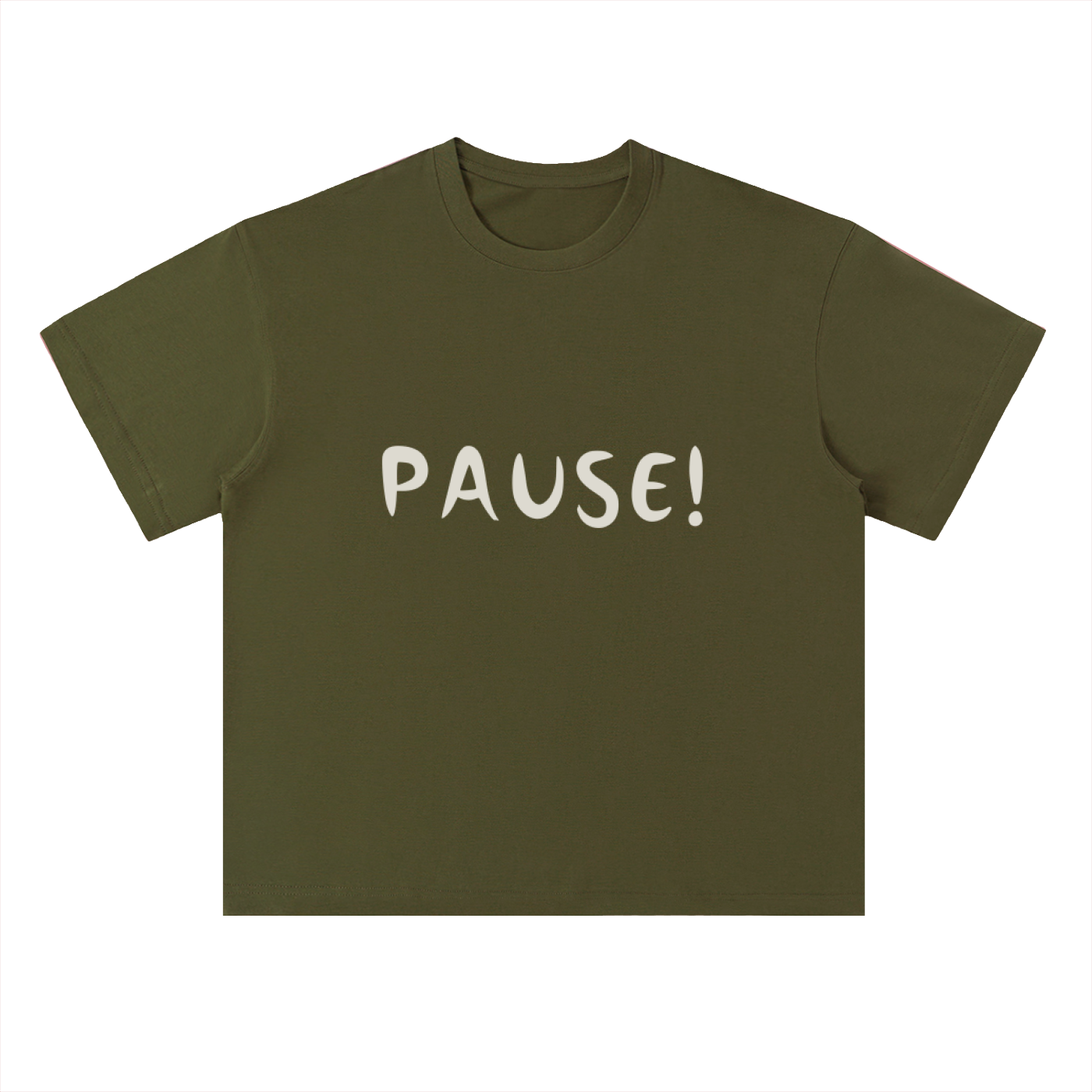 PAUSE ! Heavyweight Drop Shoulder Cotton T-Shirt