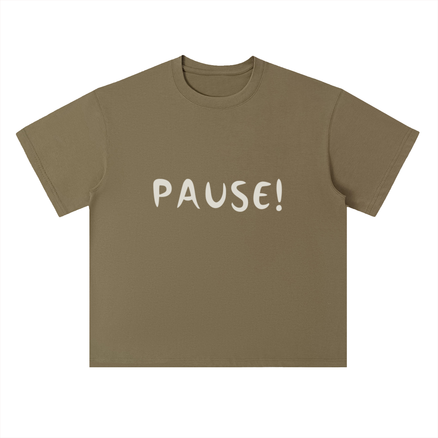 PAUSE ! Heavyweight Drop Shoulder Cotton T-Shirt